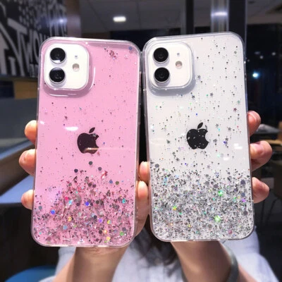 Case For iPhone 16 Pro Max 15 14 13 11 12 XR 7 8 Glitter Shockproof Phone Cover - Image 1 of 4