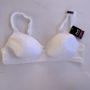 NWT Maidenform Soft Support Wireless White Lace Bralette 2XL - Picture 1 of 4