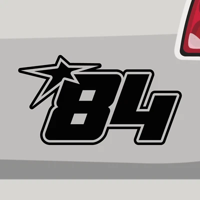 STICKERFREAKS Aufkleber Startnummer 84 Race Motorsport Sticker Kleber Auto Motorrad Track Race