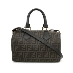 Fendi Zucca Boston Bag Zucchino Zucca Cross Bag 8BL108 - Picture 1 of 14