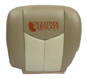 2003-2006 GMC Yukon Denali Driver Bottom Synthetic Leather Seat Cover 2 Tone Tan - Picture 1 of 6