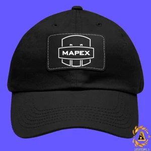 Nuovo cappello papà logo Mapex con toppa in pelle colore bianco/nero taglia unica - Foto 1 di 6