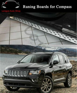 Fits for Jeep Compass 2011-2016 Side Step Running Board Nerf Bar - Picture 1 of 6