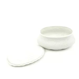 Limoges Porzellan Blanc de Chine Korbgeflecht Schleife Schmuckkästchen Nähen Schmuck - Bild 1 von 6