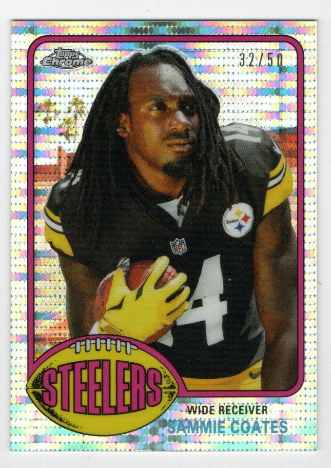 2015 Topps Chrome Sammie Coates Rookie RC 1976 Pulsar Refractor 32/50 Free Ship - Image 1 of 2