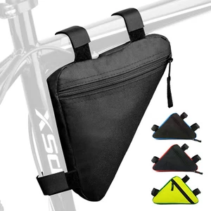 Bicycle Frame Bag Triangle Bike Bag Waterproof Bicycle Storage Under Tube Pouch - Picture 1 of 24