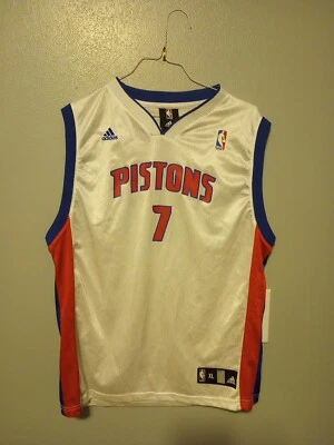 Camiseta Brandon Jennings Pistons NBA Authentics Juvenil XL Adidas  Foto 1 de 4