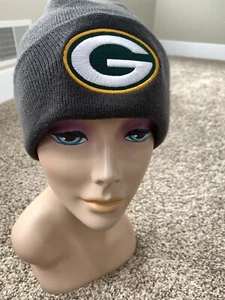 Green Bay Packers NFL Team Apparel Brown Knitted Acrylic Beanie Winter Hat - Picture 1 of 6