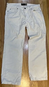 7 For All Mankind Ivory Beige Cotton Pants Size 36 Button Fly - Picture 1 of 5