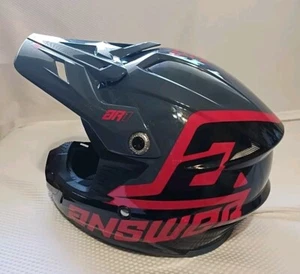 Answer Racing AR1 Youth Size Small Helmet Red Black Gray - Picture 1 of 24