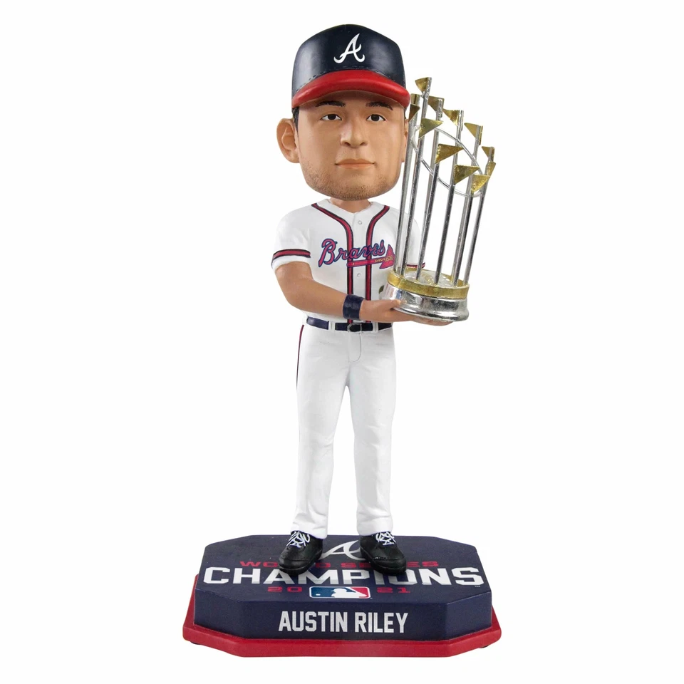 Austin Riley Atlanta Braves 2021 World Series Champions Bobblehead MLB Baseball - Image 1 of 1