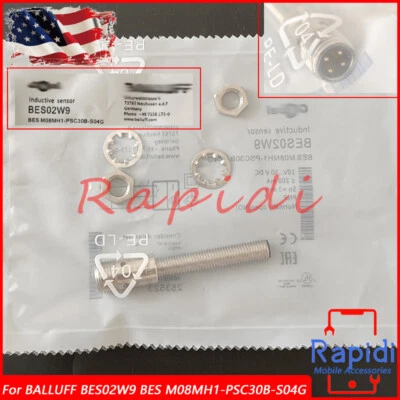 New Proximity Sensor 10-30VDC 200mA For BALLUFF BES02W9 BES M08MH1-PSC30B-S04G - Image 1 of 4