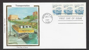 #2257 Bateau Canal 10c années 1880 - Bobine FDC Colorano "Soie" (3) - Photo 1/2