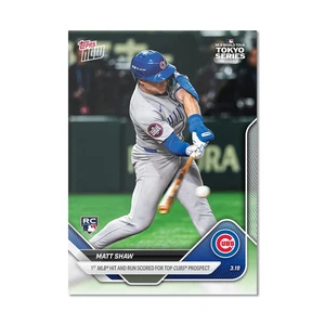 2025 Topps Now MLB Matt Shaw 1st Hit & Run RC #6 - Picture 1 of 2