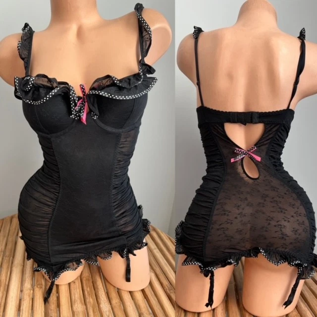 VESTIDO CORSÉ VINTAGE Y2K VICTORIAS SECRET CON AROS sin LINGERIE DESHUESADA talla 34B Foto 1 de 1