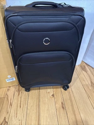 DELSY PARIS SKY MAX 2.0 SOFTSIDE EXPANDABLE LUGGAGE SPINNER 24” WHEELS - BLACK - Image 1 of 4