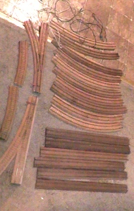 ho tenshodo or tru scale track wood brass 20 pieces 22 & 24 inch radius turnouts - Picture 1 of 12