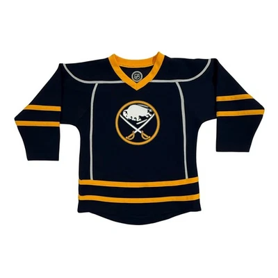 Хоккейная футболка для малышей Buffalo Sabres темно-синяя золотистая НХЛ официальный лицензированный размер 4T K30 - Изображение 1 из 4