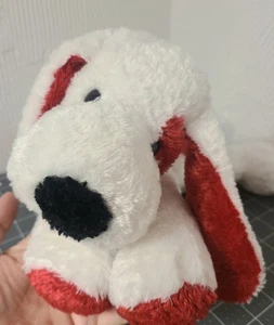 Hallmark White & Red Floppy Dog Plush Stuffed Animal Toy Weighted Bow RARE HTF - Picture 1 of 16