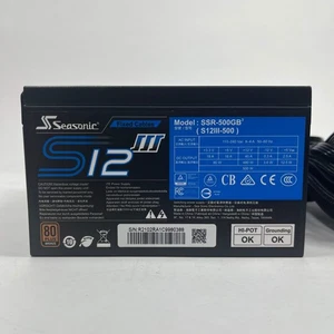 SeaSonic SSR-500GB 80 Plus Bronze 500W Non Modular Switching Power Supply - Picture 1 of 5