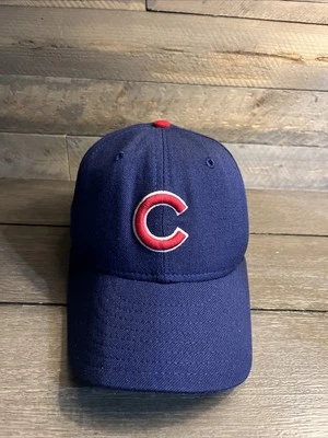 Vintage New Era Chicago Cubs Hat 5950 Authentic Wool Blue Size 7 1/8 USA Made - Image 1 of 4