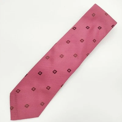 ATELIER F&B Silk, made in France, all-over pattern tie pink 5-0510G∞ - Image 1 of 3