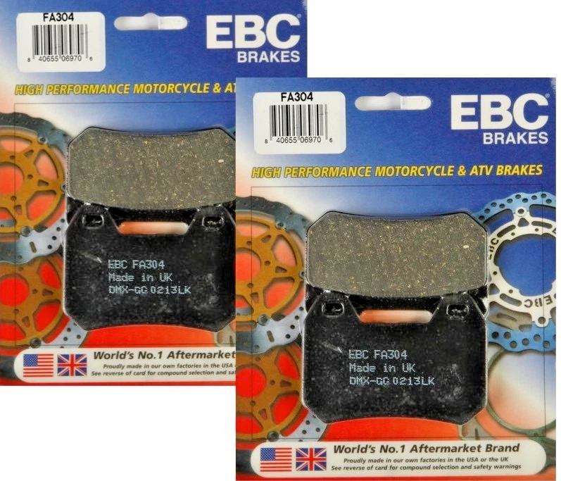 2 CONJUNTOS DE PASTILLAS DE FRENO TRASERAS ORIGINALES EBC Premium orgánicas BMW K1200LT/R1200CL #FA304 Foto 1 de 1