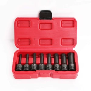 1/2" Drive Impact Socket Hex Bits | 8pc SAE Set Standard Long Allen Driver - Bild 1 von 4