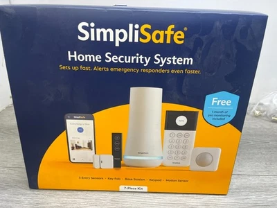SimpliSafe Home Security System 7-Piece Kit Keypad Sensors Motion Detector - Image 1 of 3