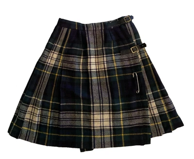 Falda De Colección GLEN KILTS por Slimma Lana Clan Escocés Gordon Tartán Cuadros Talla 9 10 Foto 1 de 4