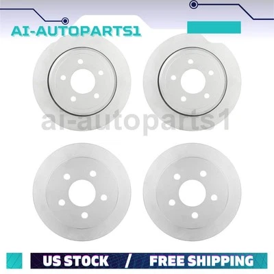 For 2000 2001 2002 - 2005 Chevrolet Impala 4pcs Front + Rear Brake Rotors - Image 1 of 4