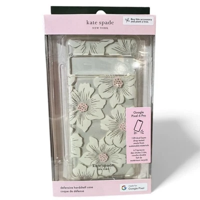 Kate Spade Defensive Hardshell Case for Google Pixel 6 - Floral Clear NEW - Image 1 of 3
