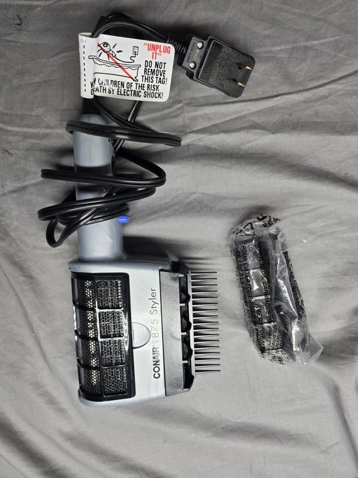 Conair 1875 Styler Blow Dryer Brush Combo Gray Model 08508 Tested Works - Image 1 of 4