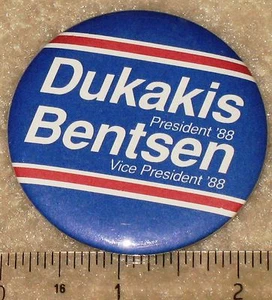 Dukakis Bentsen88 Demokraten misst 2 - 1/8 Zoll und ist in sehr gutem Zustand - Bild 1 von 2