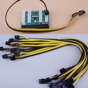 10pcs 50cm Quality 6pin to 8Pin (6+2Pin) PCI-E Cable 18AWG Mining