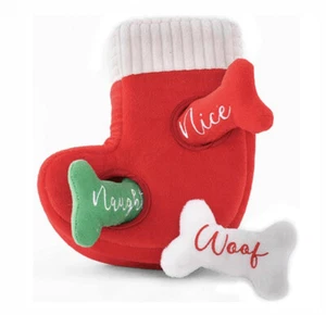 Juguete interactivo Zippy-Paws Madriguera NAVIDAD TRAVIESO O BONITA MEDIA para cachorro/perro - Imagen 1 de 4