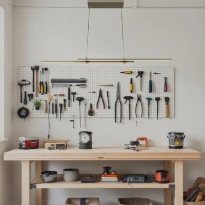 Lámpara Colgante Lineal 55 Pulgadas Moderna Integrada LED Níquel Satinado Oficina Taller Foto 1 de 4