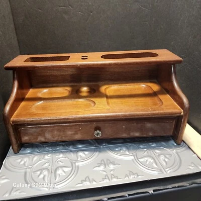 Vintage Desk Pull Out Drawer Pen & Envelope Slots Organizer 11x5.5x5” - Image 1 of 4