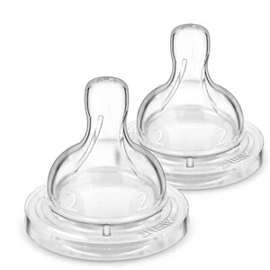 Philips Avent Anti Colic Bottle Nipples Flow 2 2 Count BPA Free Nipple Set - Picture 1 of 10