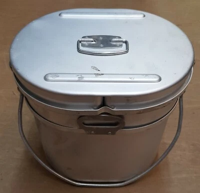 New Genuine French Army Issue Aluminium 14 Litre Food Container With 4 Inserts  - Image 1 of 4