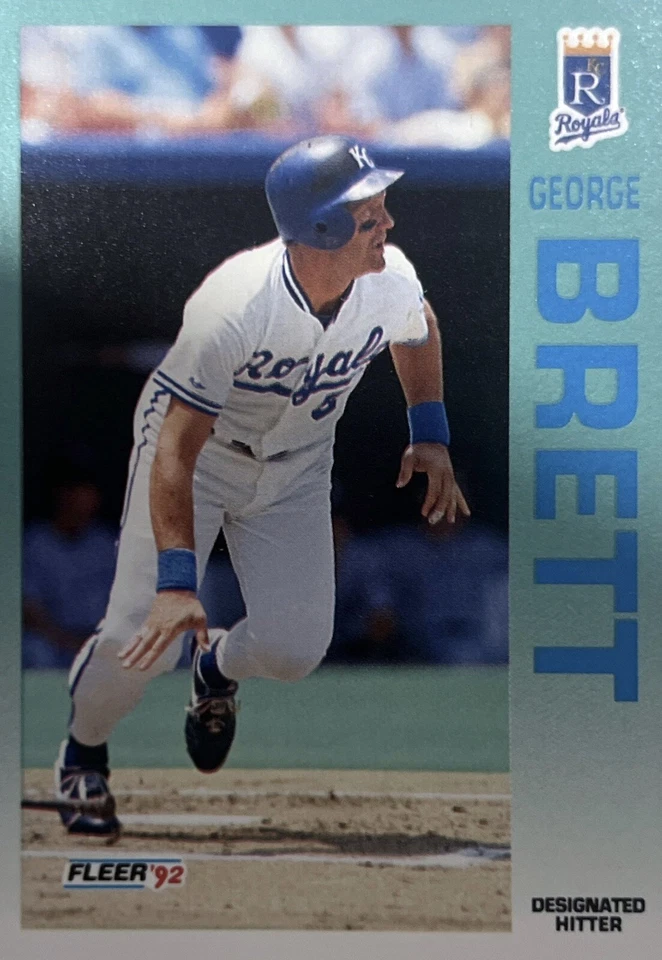 1992 Fleer George Brett HOF Kansas City Royals #154 NMMT - Image 1 of 2