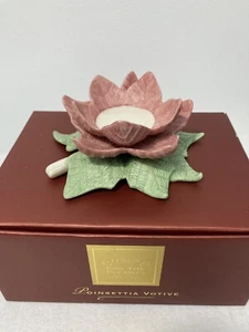 Lenox Poinsettia Votive With Tea Light - Picture 1 of 8