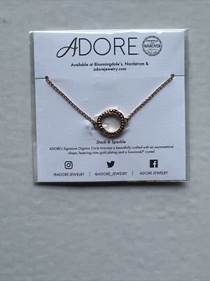 NUEVO Adore by Swarovski - Fab Fit Divertido Brazalete Círculo Apilable Orgánico Oro Rosa Foto 1 de 4