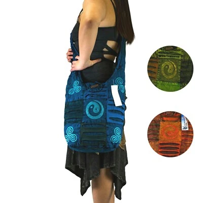 Umhängetasche Stofftasche Seitentasche Schultertasche Patchwork Goa Hippie Nepal - Bild 1 von 4