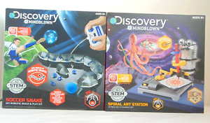 2 DISCOVERY MINDBLOWN SPIRAL ART STATION & Robot Soccer Snake DO-IT YOURSELF Toy