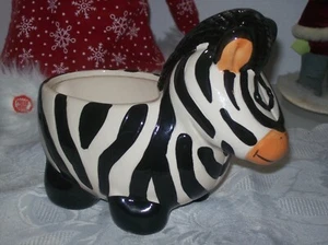 CERAMIC ZEBRA PLANTER - Picture 1 of 4