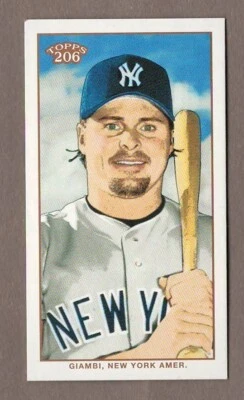 JASON GIAMBI 2002 Topps 206 MINI TOLSTOI RED Parallel Card #112 Yankees T206 02 - Image 1 of 2