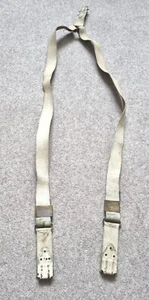 Vintage Original British Army White Webbing Y Shape Shoulder Back Straps - Picture 1 of 6
