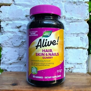 Nature's Way Alive! Hair, Skin & Nails Gummies, with Biotin and Collagen - Picture 1 of 3