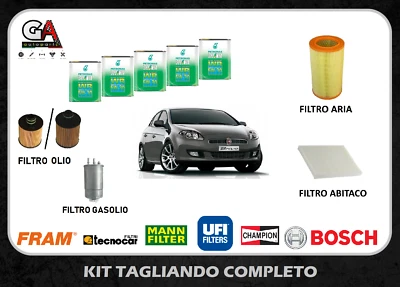 Kit tagliando Fiat Bravo 1.6 multijet 120cv 88kw 4 filtri + 5 litri Selenia 5W30